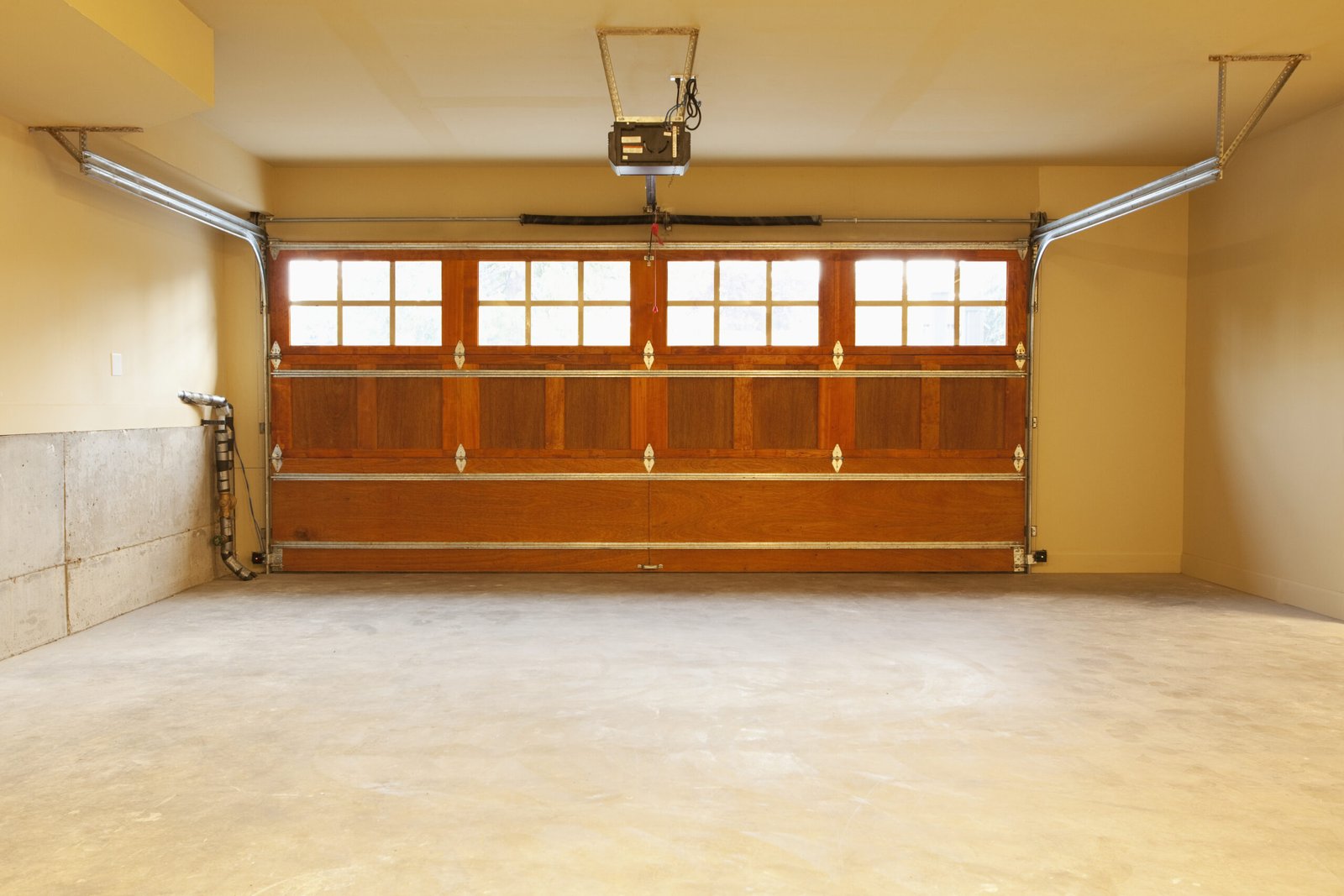 Interior of an empty domestic garage