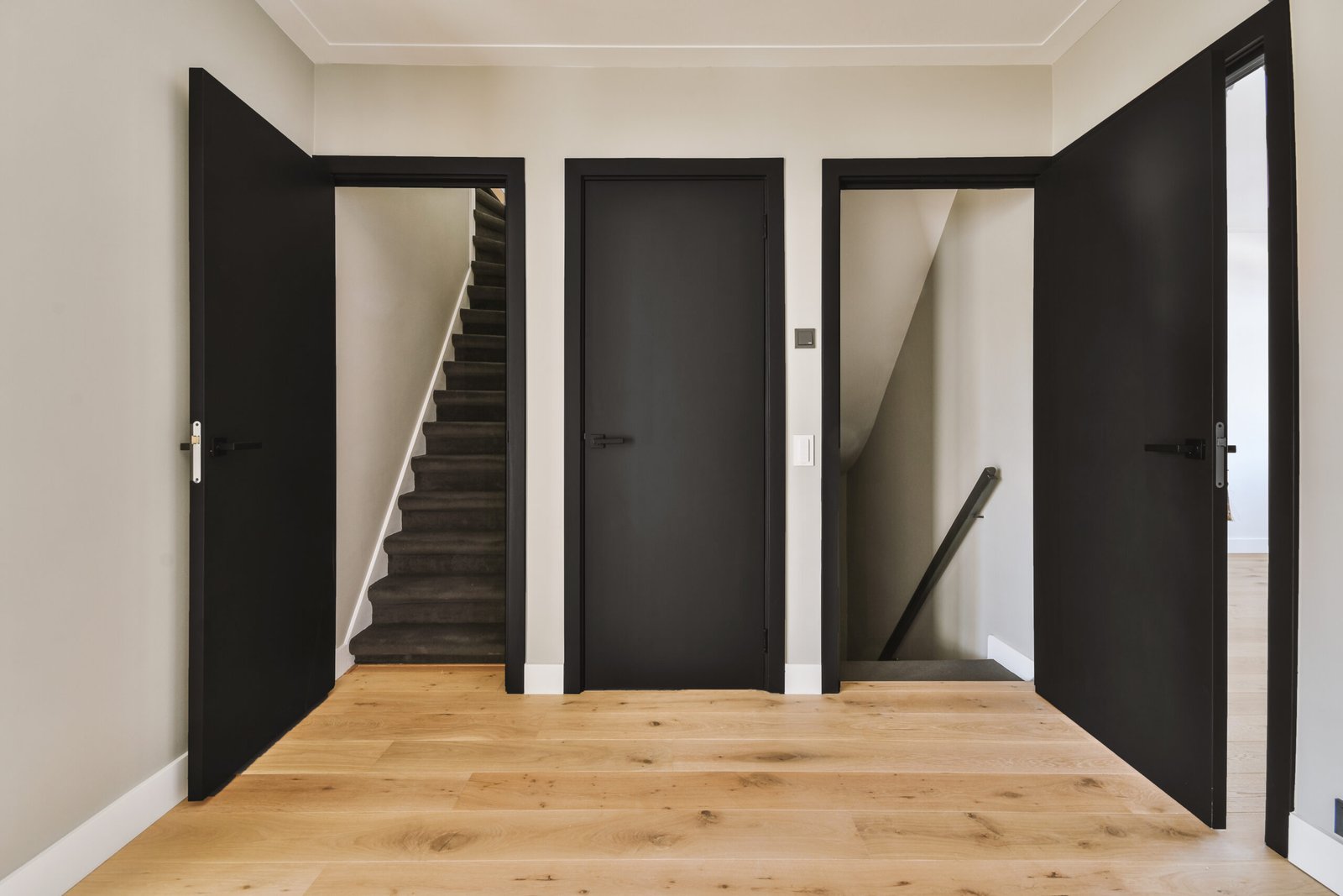 Door of room near staircase at home